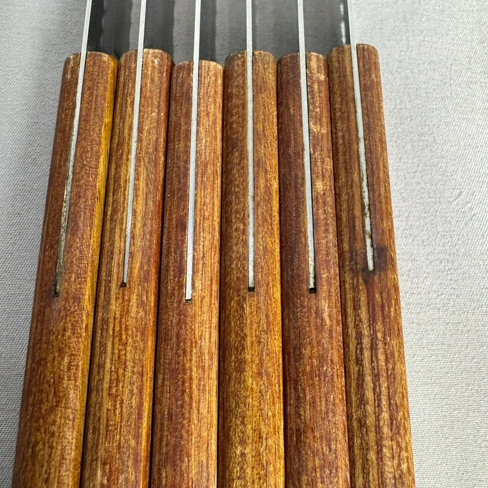 Vintage Imperial Veri-Veri-Sharp Steak Knives Set of 6 MCM 1978 Stainless USA